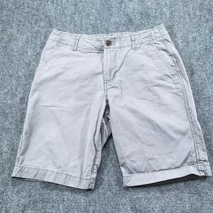 Aeropostale‎ Shorts Mens 30 Gray Chino Casual Flat Front Stretch Pockets #AB399